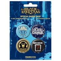 black eyed peas badge pack pack of 4 x 38mm badges brand new
