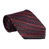 BlackRed Striped Tie