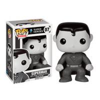 black white superman pop vinyl figure