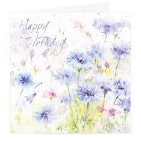 Blue Cornflower Card