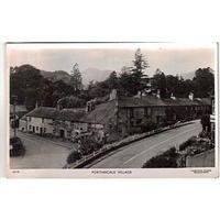 Black & white postcard of Portinscale village