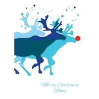 Blue Deer | Christmas Card