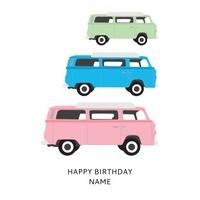 Blue Caravan | Birthday Card