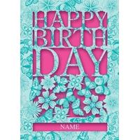 blue butterflies personalised birthday cards