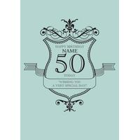 Blue Special Day | 50th Birthday Card