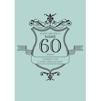 blue special day 60th birthday card