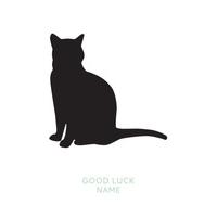 black cat good luck card