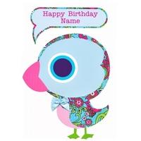 blue bird birthday card