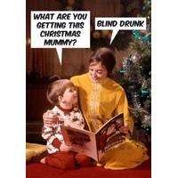Blind Drunk| Funny Christmas Card |DM2129