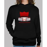 black sweatshirt stadium woman