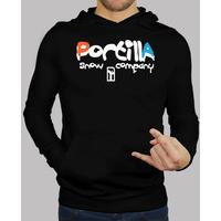 black hooded sweater (logowte2)
