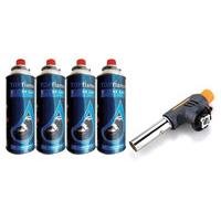 Blowtorch With 1 or 4 Butane Gas Cans