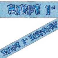 Blue 1st Birthday Banner