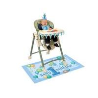 blue high chair decoration kit