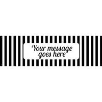 Black Stripe Personalised Party Banner