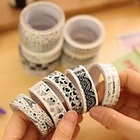 Black And White Decorative Tape(Random Color 1 PCS)