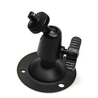 Black Wall Mount Stand Bracket for CCTV Security Camera (Base diameter: 4.5cm)