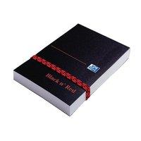 Black n Red A7 Book Casebound Poly note Plain with 90gsm Optik Paper 192 Pages