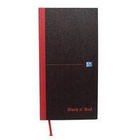 black n red book casebound 90gsm ruled 192pp one third xa3 pack 5