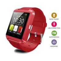 Bluetooth Smart Watch With Built In Speaker and Microphone for IOS and Android - Red