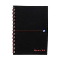 Black n Red A4 Book Wirebound Softcover Notebook Ruled and Perforated with 90gsm 100 Pages