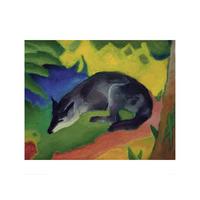 Black and Blue Fox By Franz Marc