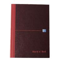 Black n Red A5 Book Casebound 90gsm Ruled Indexed A-Z 192 Pages A5 (Pack 5)