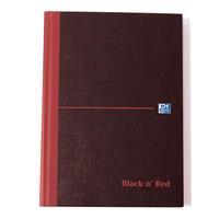 Black n Red Book Casebound 90gsm Single Cash 192pp A5 (Pack 5)