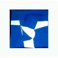 Blue Square Collage By Sandra Blow