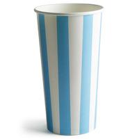 Blue Striped Milkshake Paper Cups 16oz / 450ml (Case of 1000)