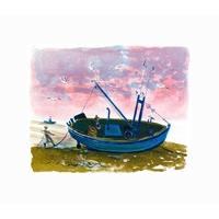 Blue Boat By Bernard Cheese
