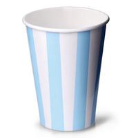 Blue Striped Milkshake Paper Cups 12oz / 340ml (Case of 1000)