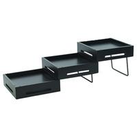 Black Expandable Buffet Riser Set