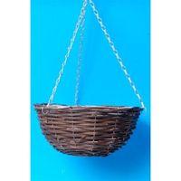 Black Rattan Basket (12\")