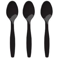 Black Plastic Party Spoons