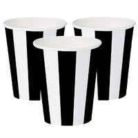 Black Stripe Party Cups