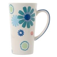 Blue Daisy Latte Mug