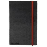 Black n Red (A4) Book Casebound Journal Notebook 90g/m2 Ruled and Numbered 144 Pages