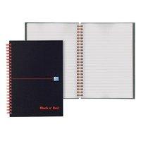 black n red a6 book wirebound 90gsm ruled and perforated 140 pages pac ...