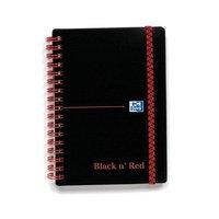 Black n Red Notebook Wirebound Polypropylene 90gsm Ruled 140pp A6 (Pack 5)