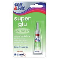 Blu-Tack Bostik (3g) Glu and Fix Super Glu Non-drip Gel Extra Strong Fine Nozzle Tube
