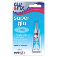 Blu-Tack Bostik (3g) Glu and Fix Super Glue Liquid Tube Safety Cap (Clear)
