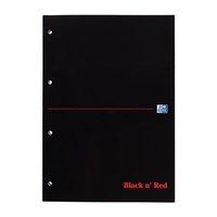 black n red a4 300 page refill pad 90gm2 1 x pack of 3 pads