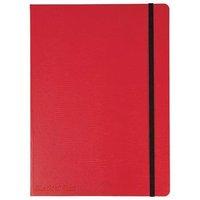 Black n Red (A5) 90g/m2 Casebound Notebook Journal with Soft Cover and Numbered Pages (Red)