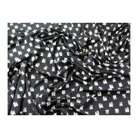 Block Print Stretch Jersey Knit Dress Fabric Black & Cream