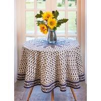 Blue Paisley Round Table Cloth