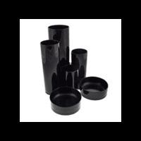 Black Desk Tidy (5 Tubes, 2 Shal...