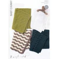 blankets in hayfield baby chunky 4401