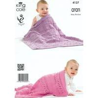 Blankets in King Cole Big Value Recycled Cotton Aran (4137)