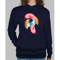 black sweatshirt with semicircles